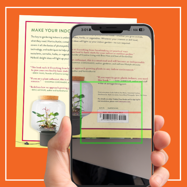 book barcode scanner screen on mobile app