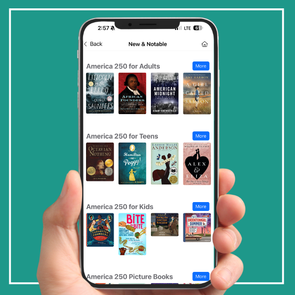 staff picks screen on mobile app