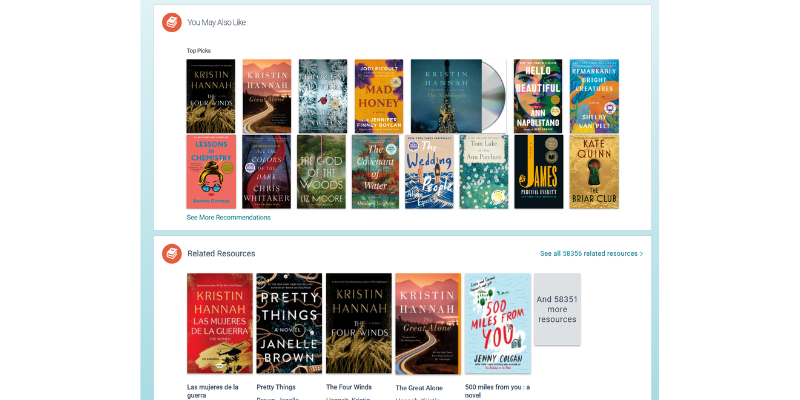 a webpage showing book cover under the words 