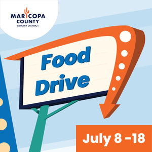food drive on vintage drive thru sign