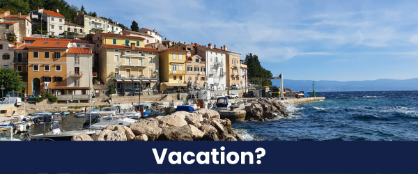 Croatian coastline with the word 